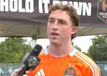 Houston Dynamo forward Gabe Segal takes part in Summer Development Camp