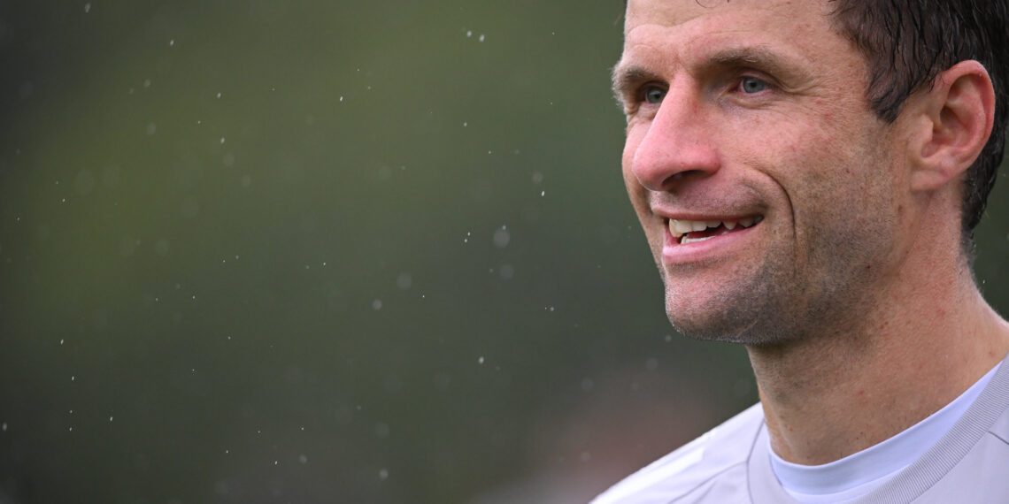 Aug 15, 2025; Vancouver, British Columbia, CAN; Vancouver Whitecaps FC midfielder Thomas Muller (13) practices during for the first training session with the team at National Soccer Development Centre at the University of British Columbia. Mandatory Credit: Anne-Marie Sorvin-Imagn Images