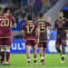 Jul 5, 2024; Arlington, TX, USA; Venezuela forward Jhonder Cadiz (9) and defender Wilker Angel (20) and forward Matias Lacava (17) and defender Miguel Angel Navarro (15) and forward Jose Salomon Rondon (23) during the game between Venezuela and Canada in the 2024 Copa America quarterfinal at AT&T Stadium. Mandatory Credit: Jerome Miron-USA TODAY Sports